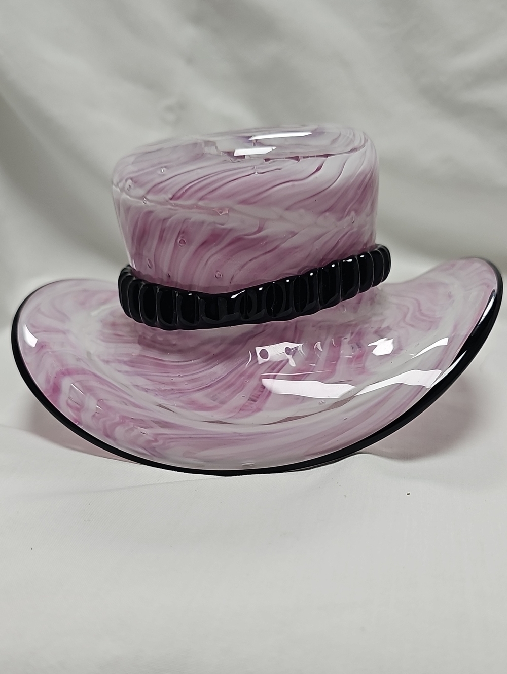 Vintage Block Crystal Mouth Blown Glass Hat - Picture 4 of 7